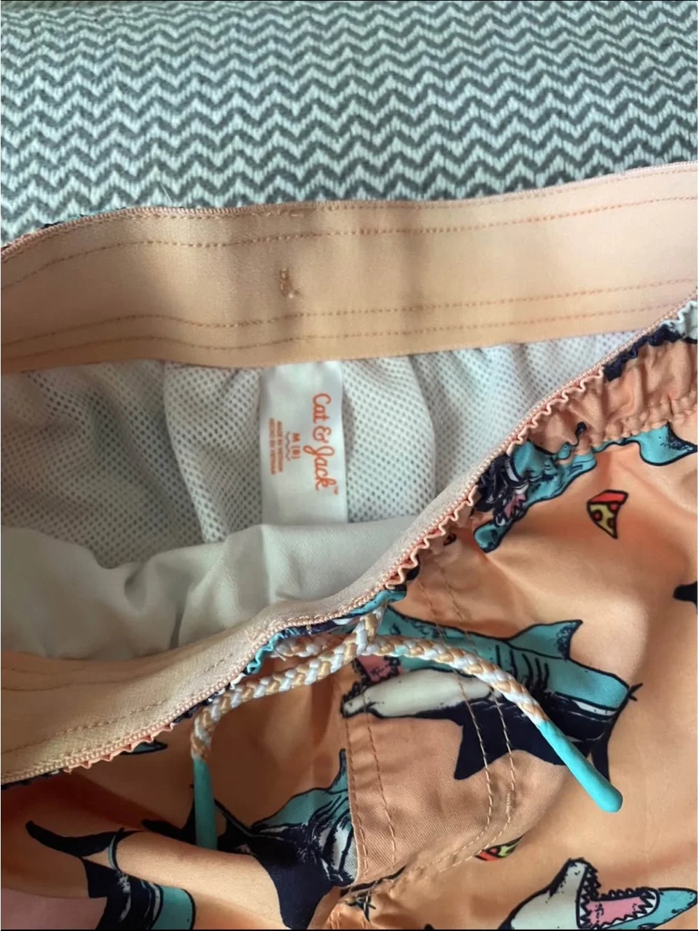 Cat and Jack boys shark swim shorts